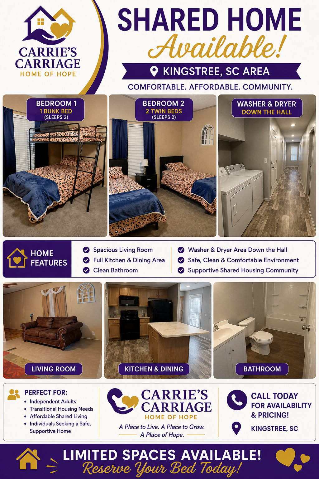 Carrie Carriage Home of Hope property in Kingstree SC